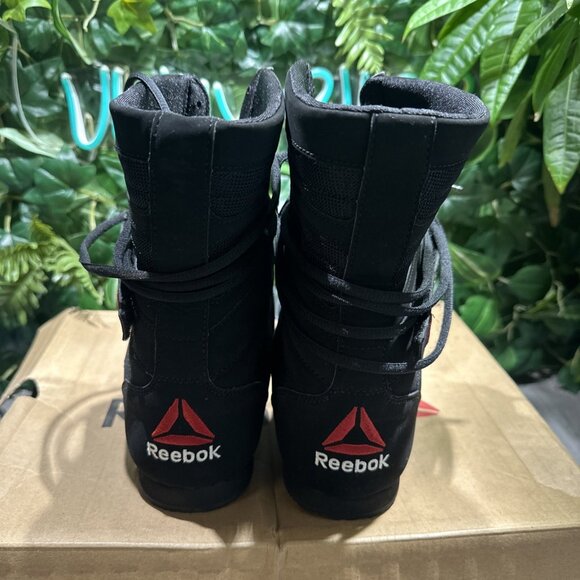 New Reebok Boxing Boot Men Sz  13 Black Red Mayweather Strap MMA Training RARE main image 10